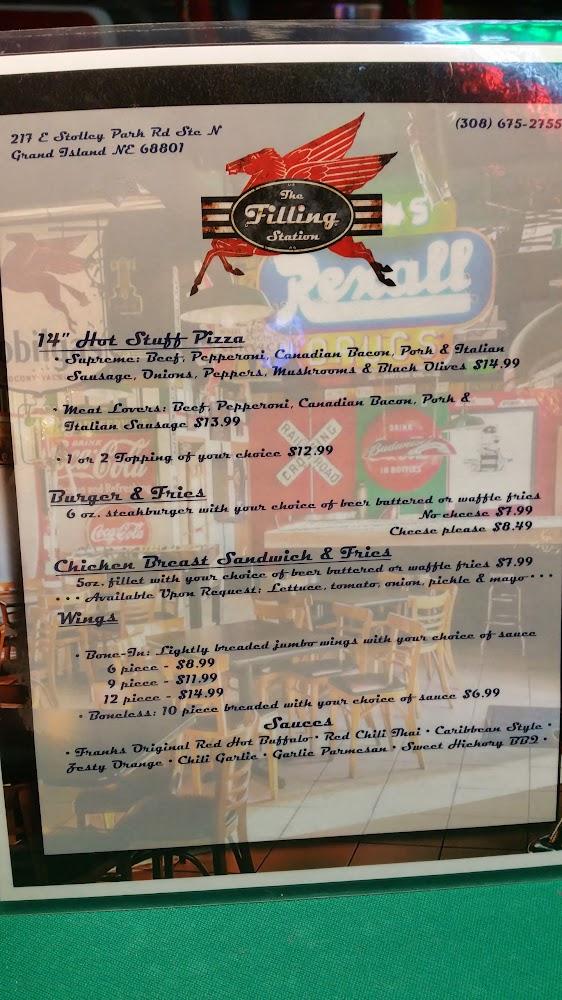 The Filling Station Menu image 2